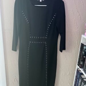 Elegant Black Studded Dress